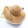 Women Summer Foldable Solid Panama Style Beach Straw Hat Casual Travel Wide Brim Visor Sun Hat