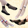 Women Summer Glass Silk Art Socks Harajuku Style Crystal Sock