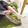 Women Summer Glass Silk Art Socks Stripe Harajuku Style Crystal Sock
