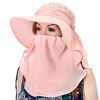 Women Summer Lace Mesh Anti-UV Gardening Hat Big Brim Sunscreen Beach Sun Hat Motorcycle Hat