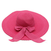 Women Summer Sun Beach Floppy Derby Hat Wide Large Brim Bow Straw Cap