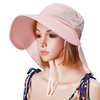 Women Summer Sunscreen Bucket Hat Casual Outdoor Cycling Large Brim Anti-UV Hat