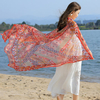 Women Summer Sunscreen Chiffon Super Long Beach Towel Shawl Outdoor Visor Shawl Scarf