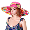 Women Summer Wide Brim Foldable Sunscreen Cap Double-side Outdoor Beach Sun Protective Visor Hat