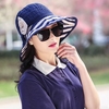 Women Sweet Bow-knot Wide Brim Beach Sun Hat Casual Outdoor Travel Anti-UV Visor Bucket Hat