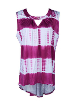 Women Tie-dyed Irregular Hem Casual Tank Tops