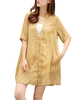 Women Two Pieces Short Sleeve Buttons Loose Vintage Blouses