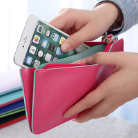 Women Ultrathin Card Holder Wallets Purse Wristlet Wallet