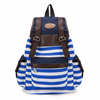 Women Unisex Canvas Stripe Leisure Backpack