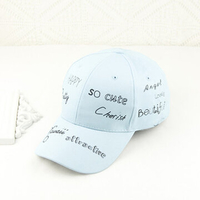 Women Unisex Embroidered Letter Curved Visor Baseball Hat Casual Hip-hop Sun Hat Adjustable