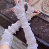 Women UV Protection Lengthen Arm Sleeves Outdoor Driving Sunscreen Long Gloves Cuff