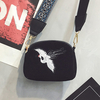 Women Velvet Embroidery Crossbody Bag Two Size Tribal Shoulder Bag