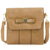 Women Vintage Bowknot PU Leather Hasp Messenger Shoulder Bag Crossbody Bag