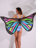 Women Vintage Butterfly Fabric Printed Cover Up Shawl Beachwear