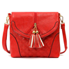 Women Vintage Casual Tassel Pendant Zipper Crossbody Bag Shoulder Bag Messenger