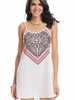 Women Vintage Floral Print Loose Camisole O Neck Mini Dress