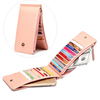 Women Vintage Flower Metal Hasp 20 Card Slots Ultra-thin Card Holders Purse Wallet Phone Bag