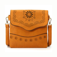Women Vintage Hollow Out Casual Shoulder bags Retro Flower Crossbody Bag