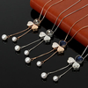 Women Vintage Long Chain Necklace With Bowknot Pendants
