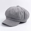 Women Vintage Octagonal Cap Solid Beret Hat Casual Visor Newsboy Painter Hat