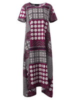 Women Vintage Patchwork Dresses