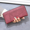 Women Vintage PU Leather Long Wallet Zipper Card Holder Phone Bag Purse