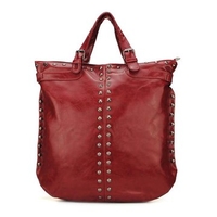 Women Vintage PU Leather Rivet Punk Handbag