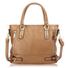 Women Vintage Side-Zipper Bucket Shoulder Bag Ladies Brown Handbag