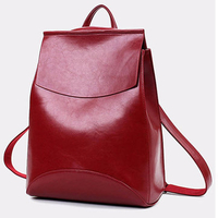 Women Vintage Solid Satchel Bag Students Schoolbag Shoulder Bag