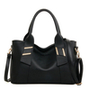 Women Vintage Stylish Pure Color Handbag Shoulder Bag