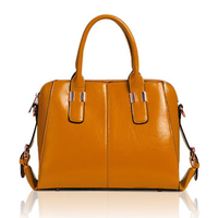 Women Vintage Tote Shell PU Leather Zipper Handbag Shoulder Bag