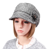 Women Warm Bowler Woolen Beanie Hat Snow Cap With Brim Fedora/Trilby Hat