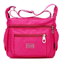 Women Waterproof Crossbody Bag Multi-zipper Bag Leisure Travel Bag