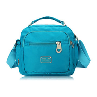 Women Waterproof Crossbody Bag Nylon Multi-zipper Sling Bag Handbag