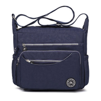 Women Waterproof Nylon Multi-pocket Zipper Shoulder Bags Crossbody Bags