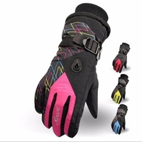 Women Waterproof Ski Gloves Full-finger Winter Warm Beam Port Ski Gloves