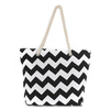 Women Wave Pattern Canvas Largre Capacity Handbag