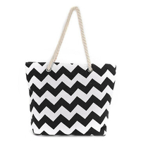 Women Wave Pattern Canvas Largre Capacity Handbag
