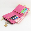 Women Weave Hasp Short Wallet Girls Zipper Purse Card Holder Coin Bags