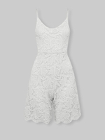 Women White Sling Lace Cami Rompers