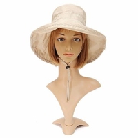 Women Wide Brim Cotton Hat Sunscreen Vision Beach Sun Cap