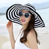 Women Wide Large Brim Floppy Fold Cotton Cap Summer Beach Sun Beach Hat