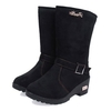 Women Winter Cashmere Buckle Shoes Chunky Slip On Boots