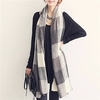 Women Winter Lady Tartan Plaid Scarf Neck Shawl Warp Warm Large Stole