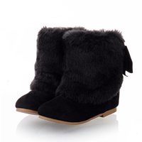 Women Winter Suede Flat Ankle Snow Boots
