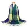Women Wool Blend Tassels Plaid Checks Lattices Winter Scarf Shawl Wrap