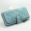 Women Woven Wallet Purse Elegant Three Layer Card Holders Clutches Bag
