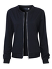 Women Zipper Long Sleeve Pure Color Baseball Jacket