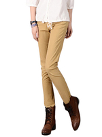 WomenPocket Skinny Straight Trousers