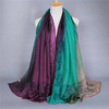 Womens Gradient Color Print Casual Long Scarf Ladies Shawls Soft Scarves